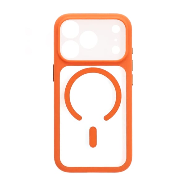 Skal för iPhone 17 Pro med MagSafe & Kameraskydd med Orange