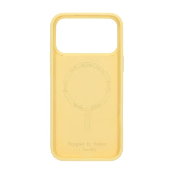 Rvelon Mobilskal Silikon MagSafe för iPhone 17 Pro - Gul