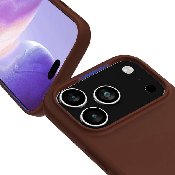 Rvelon Skal Silikon MagSafe för iPhone 17 Pro Max - Brun