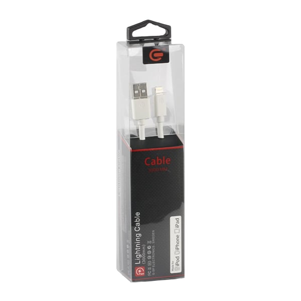 G-SP Laddkabel iPhone/iPad/Airpods MFi 3 meter - Vit