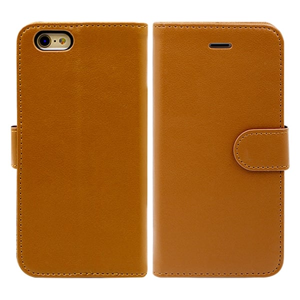 iPhone 6/6S Plånboksfodral Läder med Stativ - Brun
