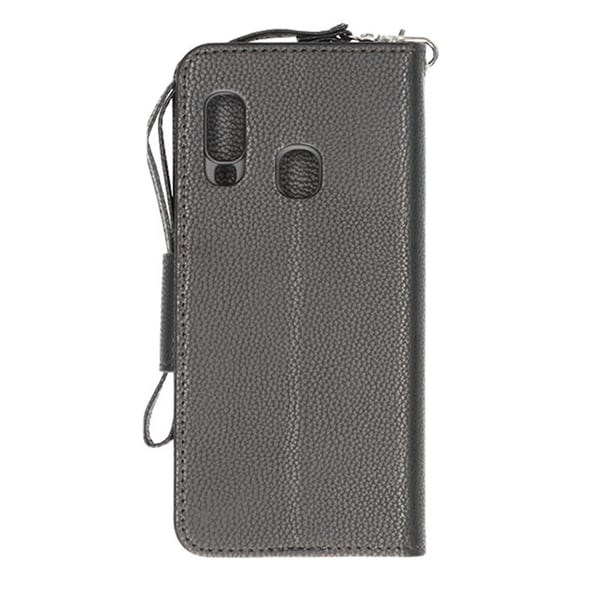 Samsung Galaxy A40 Plånboksfodral med Stativ - Svart