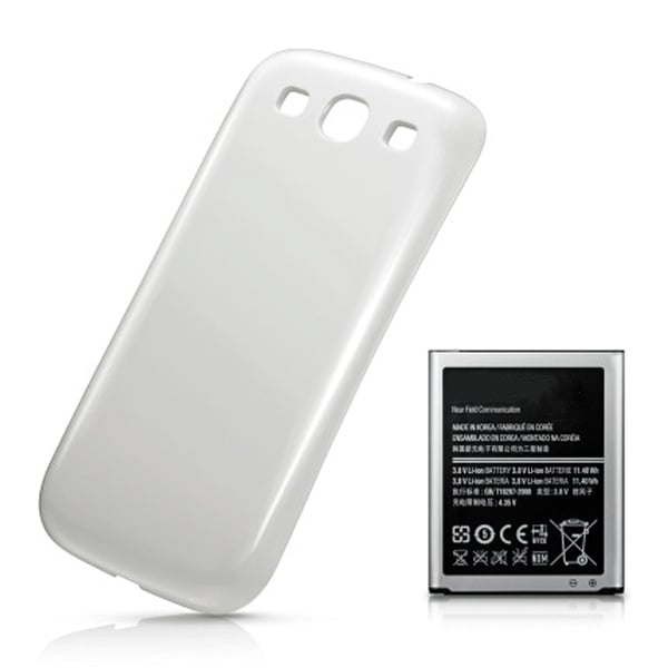 Samsung Galaxy S3 Batteri med Baksida - Vit