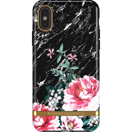 Richmond & Finch Skal iPhone Black Marble Floral - X/XS Case