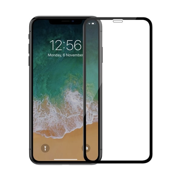 Skärmskydd iPhone 11 Pro Max/XS Max - 3D Härdat Glas Svart Skärmskydd iPhone 11 Pro Max/XS Max - 3D Härdat Glas Svart
