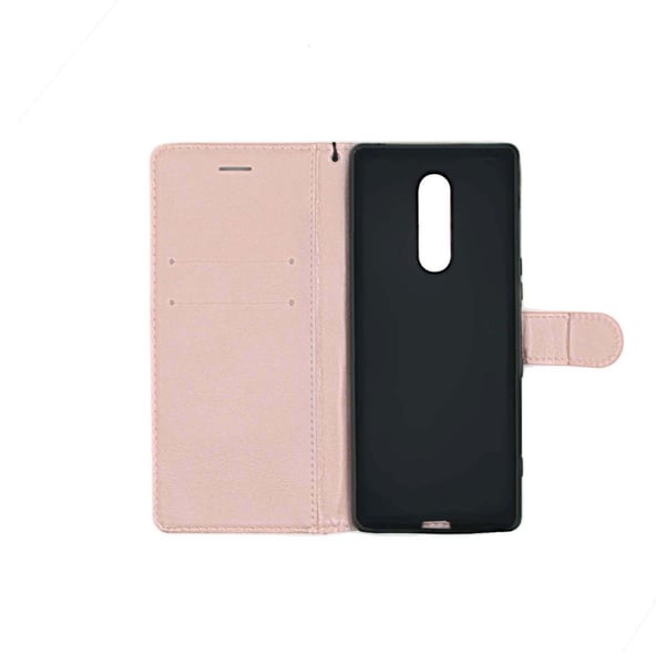 Sony Xperia 1 Plånboksfodral med Stativ - Rosa