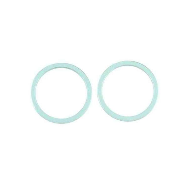 iPhone 12 Mini Linsskydd med Metallram - Grön (2-pack)