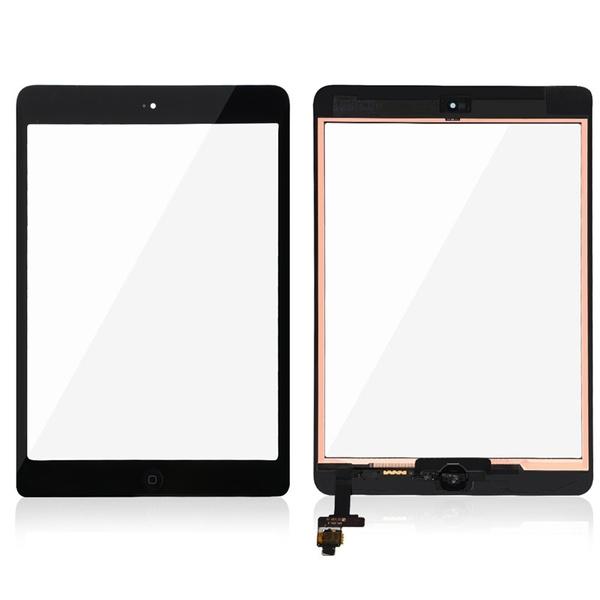 iPad Mini/Mini 2 Glas med Touchskärm med Hemknapp Flexkabel Premium - Svart