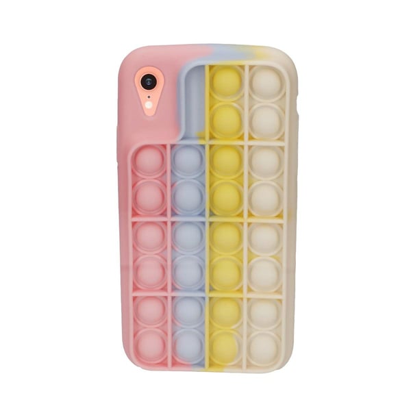 Pop it Mobilskal - iPhone XR - Rosa/Vit