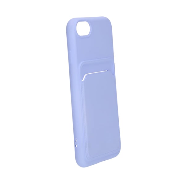 iPhone 7/8/SE (2020/2022) Silikonskal med Korthållare - Lila