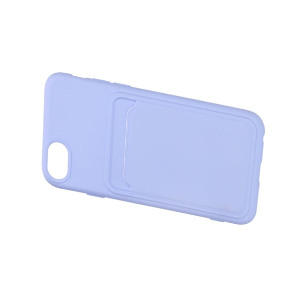 iPhone 7/8/SE (2020/2022) Silikonskal med Korthållare - Lila