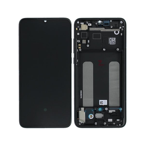 Xiaomi Mi 9 Lite (2019) Skärm/Display + Ram (Service Paket) - Tarnish Svart