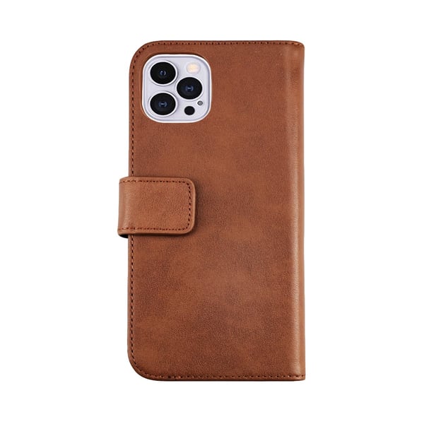 iPhone 12 Pro Max Plånboksfodral Läder Rvelon - Brun iPhone 12 Pro Max Plånboksfodral Läder Rvelon - Brun