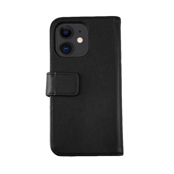 iPhone 12 Mini Plånboksfodral Läder Rvelon - Svart