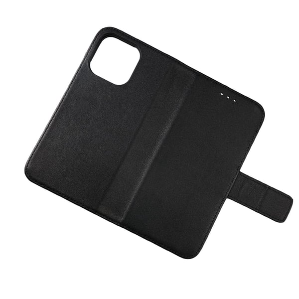 iPhone 12 Mini Plånboksfodral Läder Rvelon - Svart