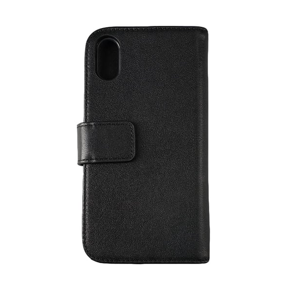 iPhone X/XS Plånboksfodral Läder Rvelon - Svart