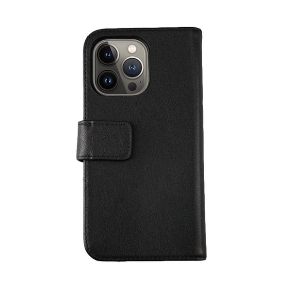 iPhone 12 Pro Max Plånboksfodral Läder Rvelon - Svart