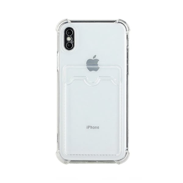 iPhone X/XS Stöttåligt Skal med Korthållare - Transparent iPhone X/XS Stöttåligt Skal med Korthållare - Transparent