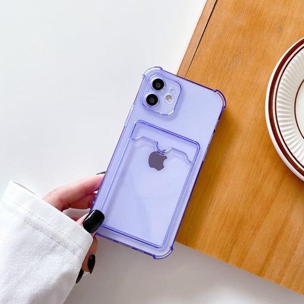 iPhone 11 Stöttåligt Skal med Korthållare - Lila iPhone 11 Stöttåligt Skal med Korthållare - Lila