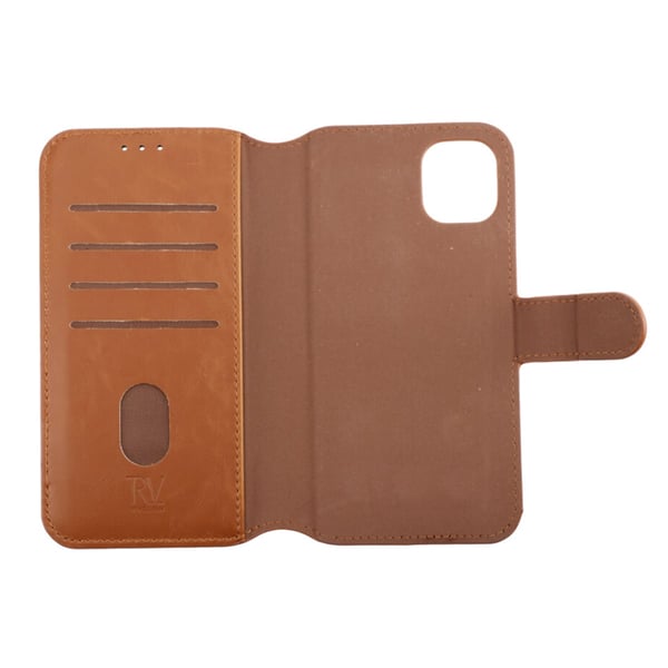 iPhone 11 Plånboksfodral Magnet Rvelon - Guldbrun