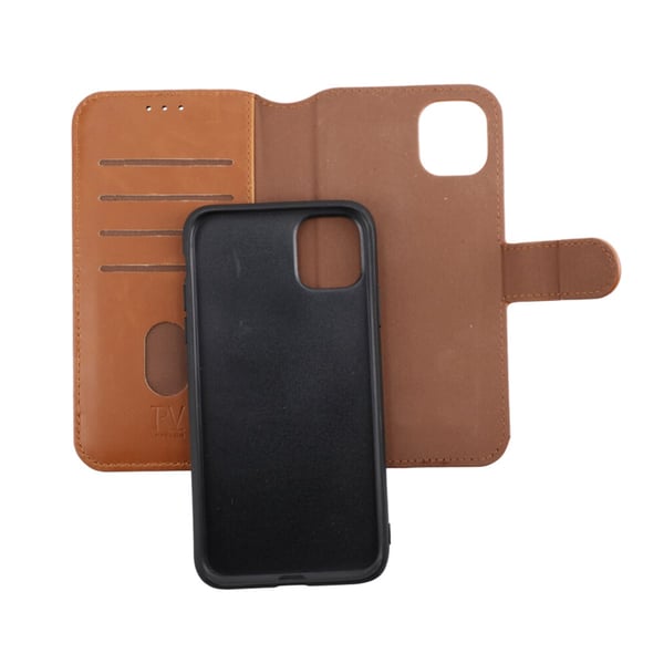 iPhone 11 Plånboksfodral Magnet Rvelon - Guldbrun