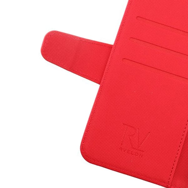 iPhone X/XS Plånboksfodral Extra Kortfack Rvelon - Röd