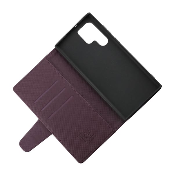 Samsung S22 Ultra Plånboksfodral med Extra Kortfack Rvelon - Mörklila