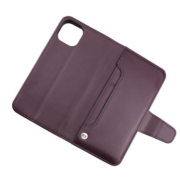 iPhone 13 Pro Max Plånboksfodral Extra Kortfack Rvelon - Mörklila