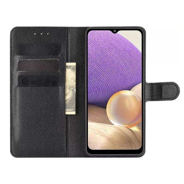 Samsung Galaxy A32 4G Plånboksfodral med Stativ - Svart