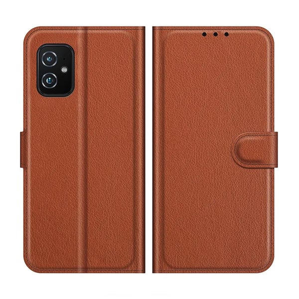 Asus Zenfone 8 5G Plånboksfodral med Stativ - Brun