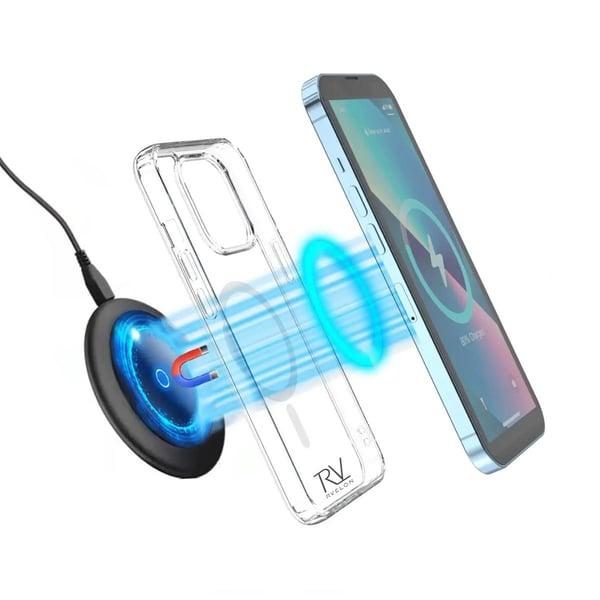 iPhone 13 Skal - MagSafe Stöttåligt Rvelon Transparent