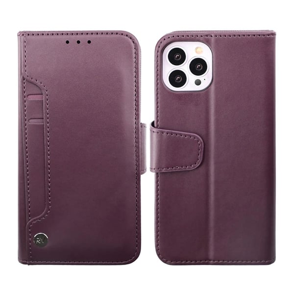 iPhone 14 Pro Plånboksfodral Extra Kortfack Rvelon - Lila