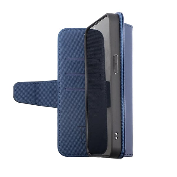 iPhone 14 Pro Plånboksfodral Extra Kortfack Rvelon - Blå