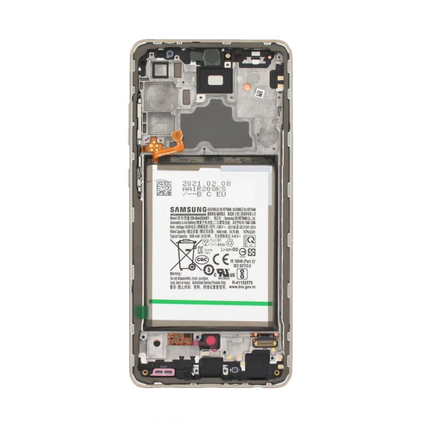 Samsung A72 4G Skärm med LCD Display + Batteri Original - Vit