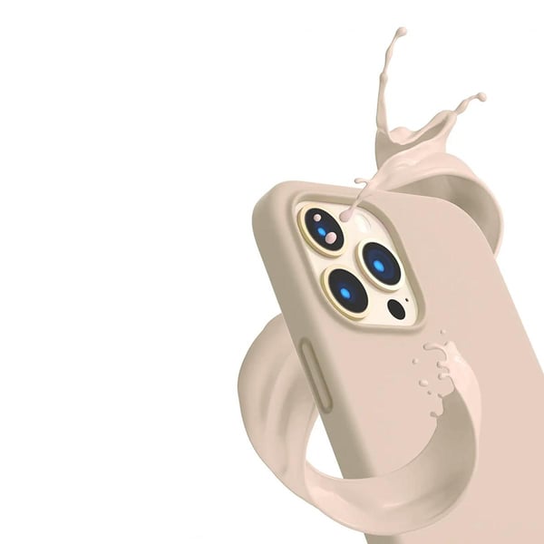 iPhone 14 Pro Max Silikonskal Rvelon MagSafe - Beige