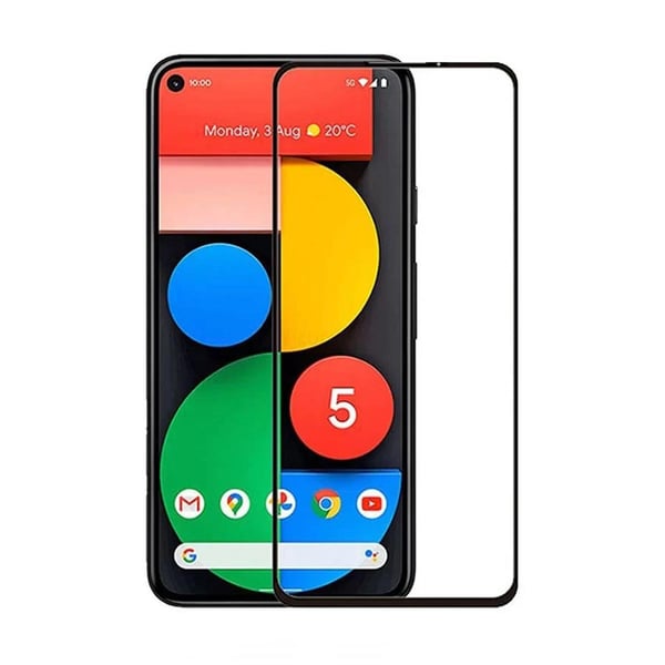 Skärmskydd Google Pixel 5A - 3D Härdat Glas - Svart (miljö)