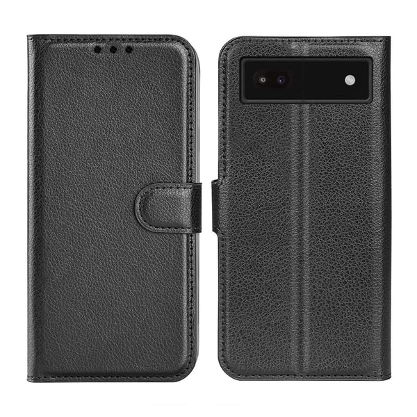 Google Pixel 6A Plånboksfodral med Stativ - Svart