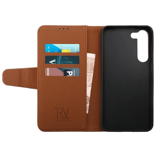 Samsung Galaxy S23 Plus 5G Plånboksfodral Extra Kortfack Rvelon - Brun
