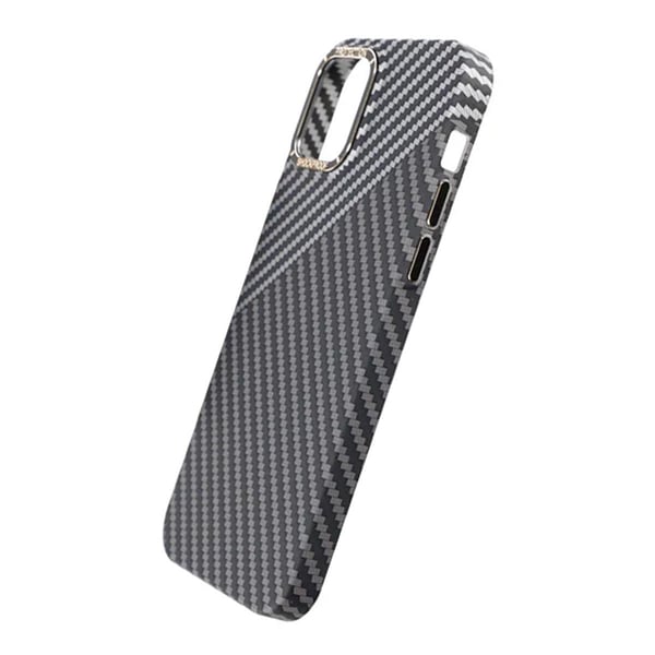 Kolfiber Skal iPhone 13 Pro Max - Svart & Vit