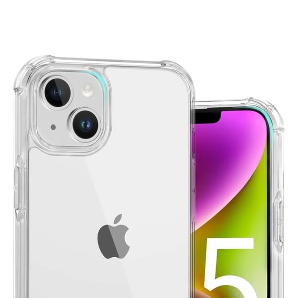 iPhone 15 Plus Stöttåligt Mobilskal - Transparent