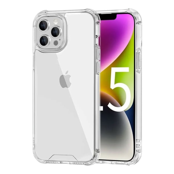 iPhone 15 Pro Stöttåligt Mobilskal - Transparent