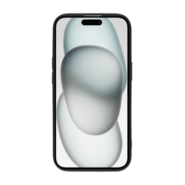 iPhone 15 Mobilskal Silikon med Korthållare - Svart