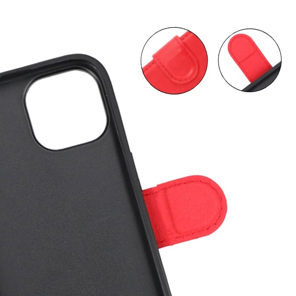 iPhone 15 Plånboksfodral Extra Kortfack Rvelon - Röd