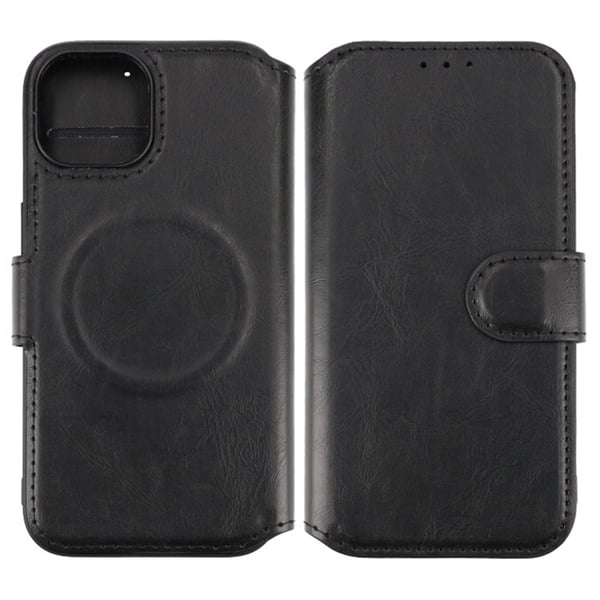 iPhone 15 Plånboksfodral Extra Kortfack Rvelon - Svart