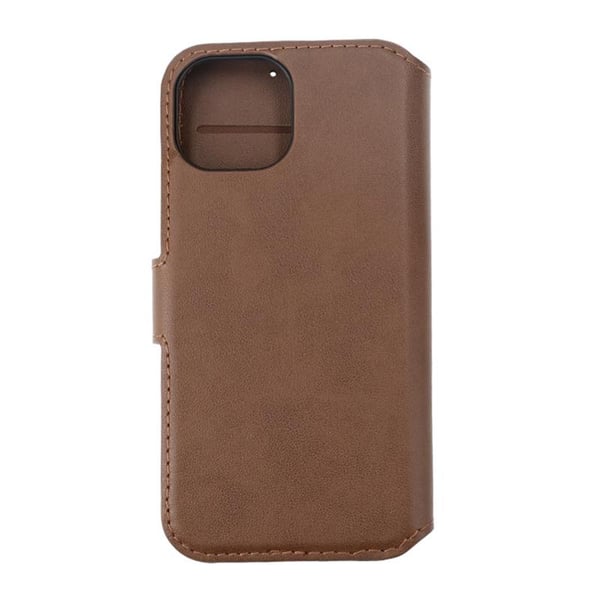 iPhone 15 Plånboksfodral Läder Rvelon - Brun