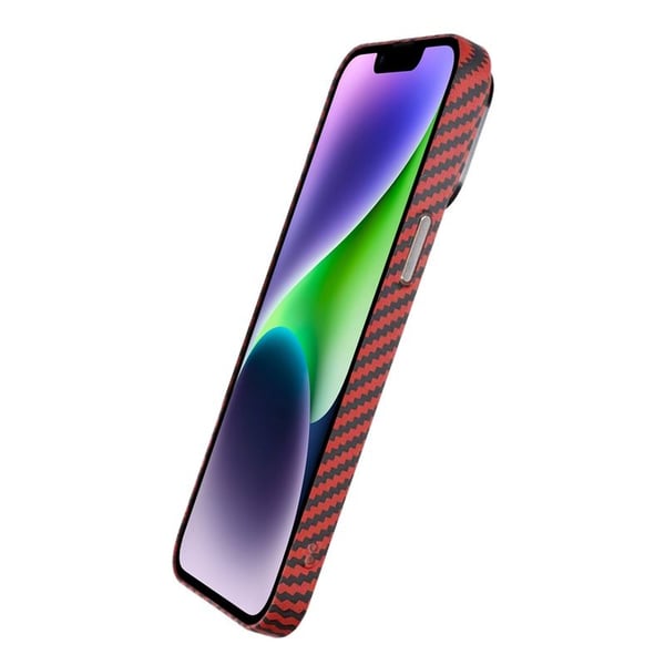 iPhone 15 Plus Mobilskal i Kolfiber - Röd