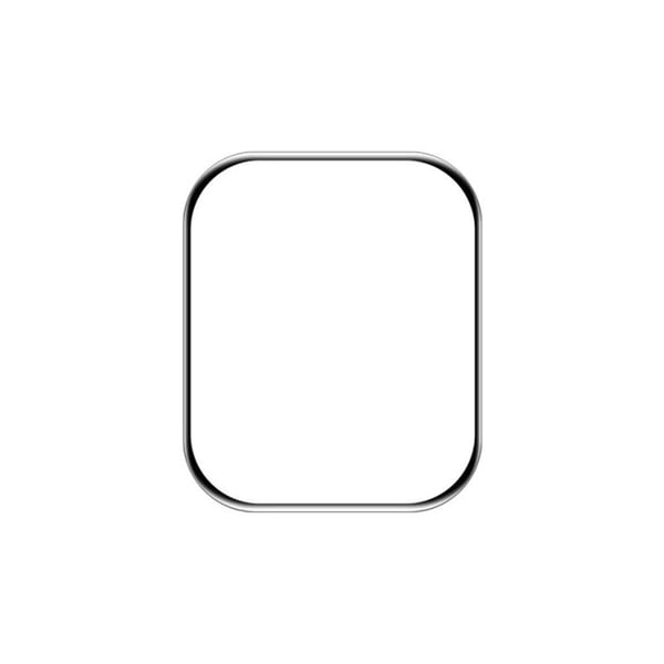 Skärmskydd Apple Watch Series 9 45mm - Härdat Glas Svart