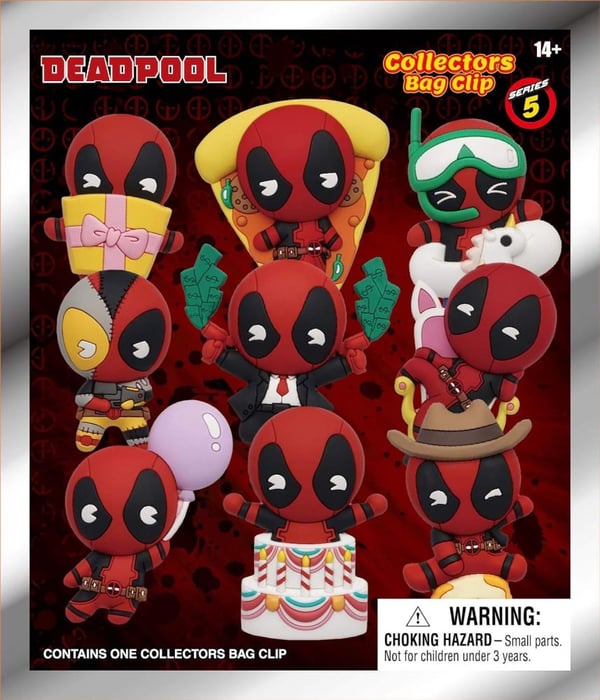 Deadpool 3D PVC Bag Clips Series 5 (Mystery Pack) Deadpool 3D PVC Bag Clips Series 5 (Mystery Pack)