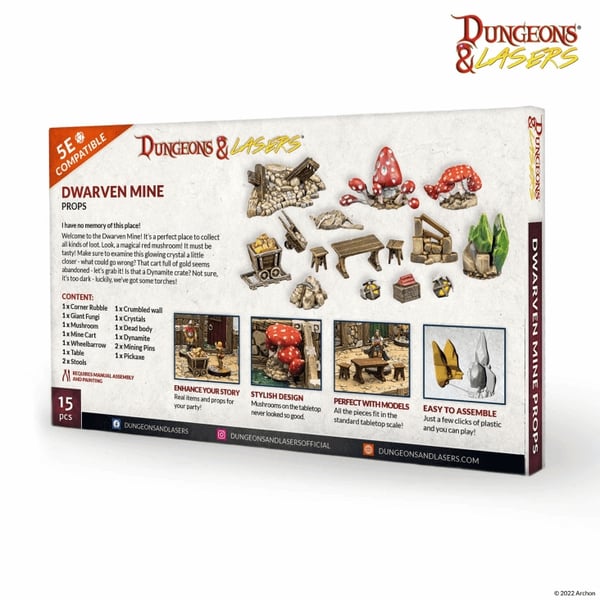 Dungeons & Lasers - Dwarven Mine: Props