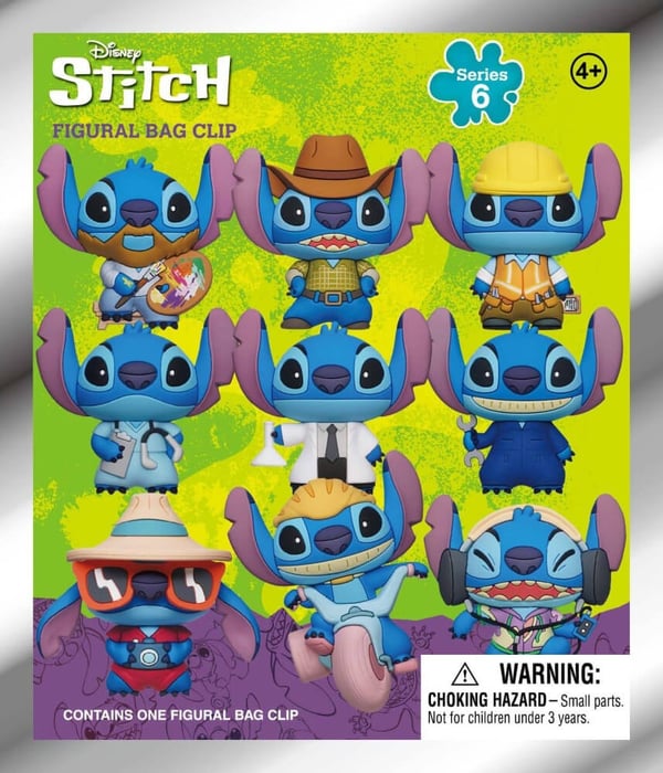 Stitch 3D PVC Bag Clips (Mystery Pack)